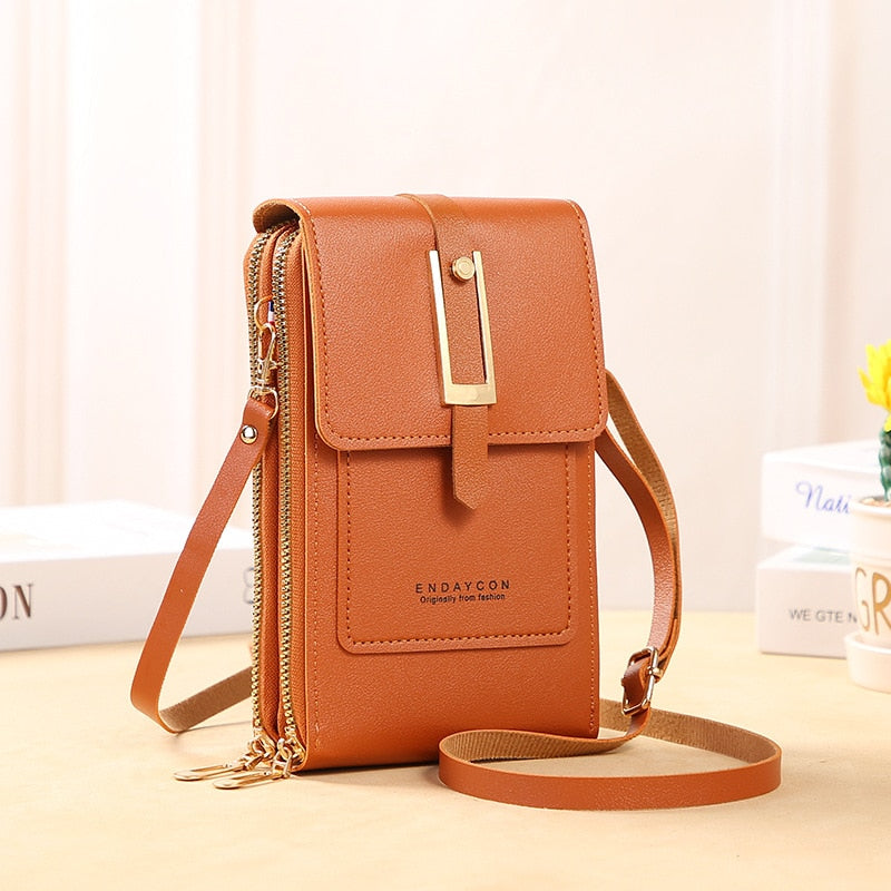 Petite Pochette Bandoulière Femme Marron  